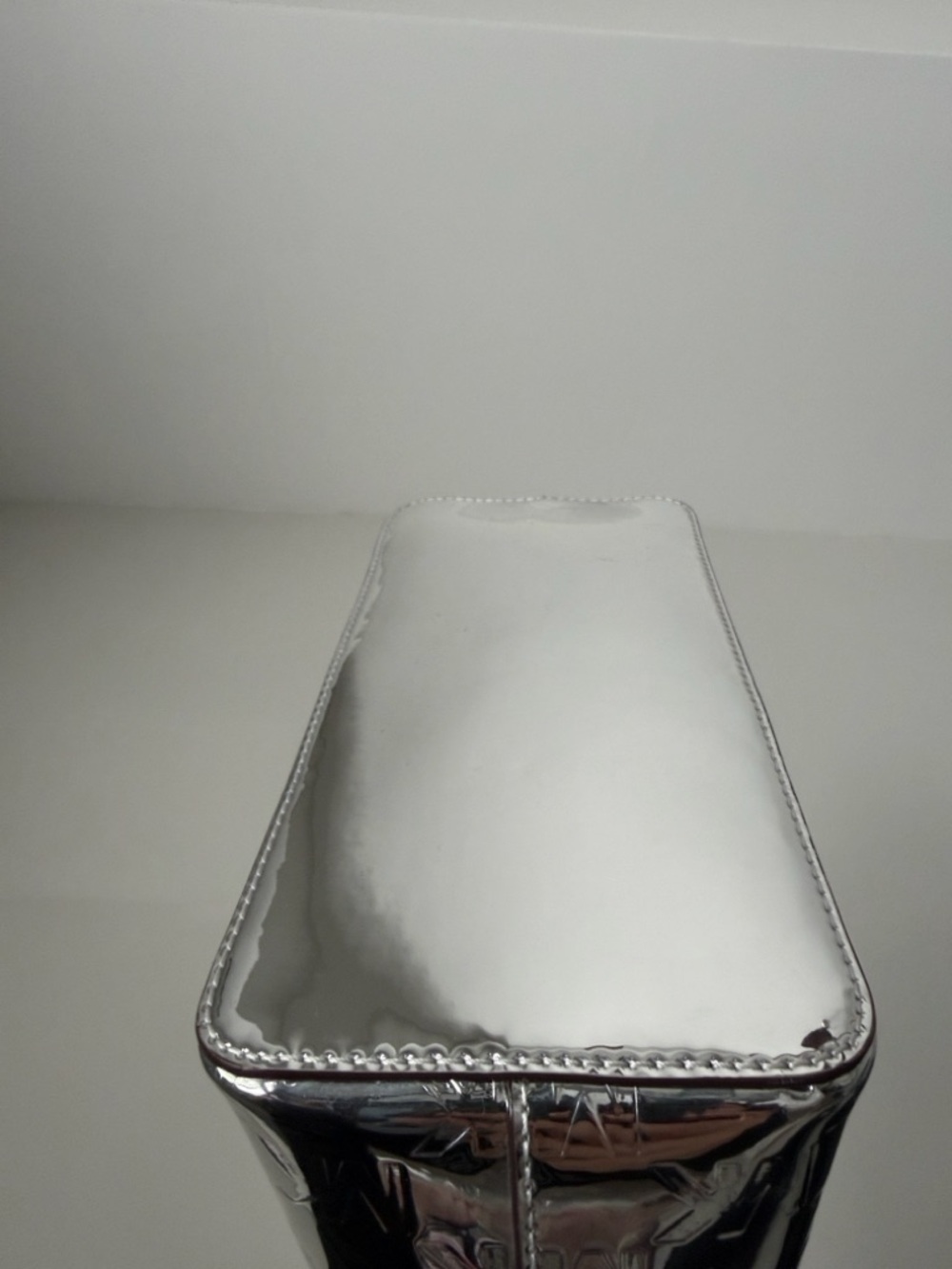 MICHAEL KORS Jet Set Extra Small Metallic Silver Embossed Tote - Picture 13 of 16